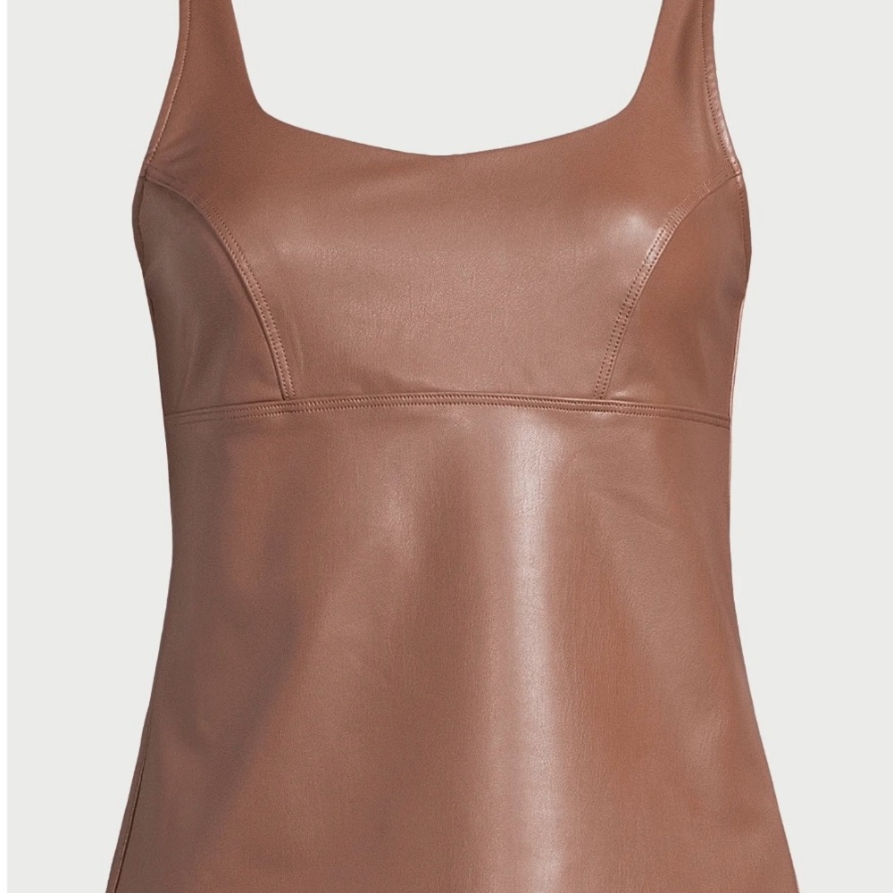 Brown Leather Women's Top